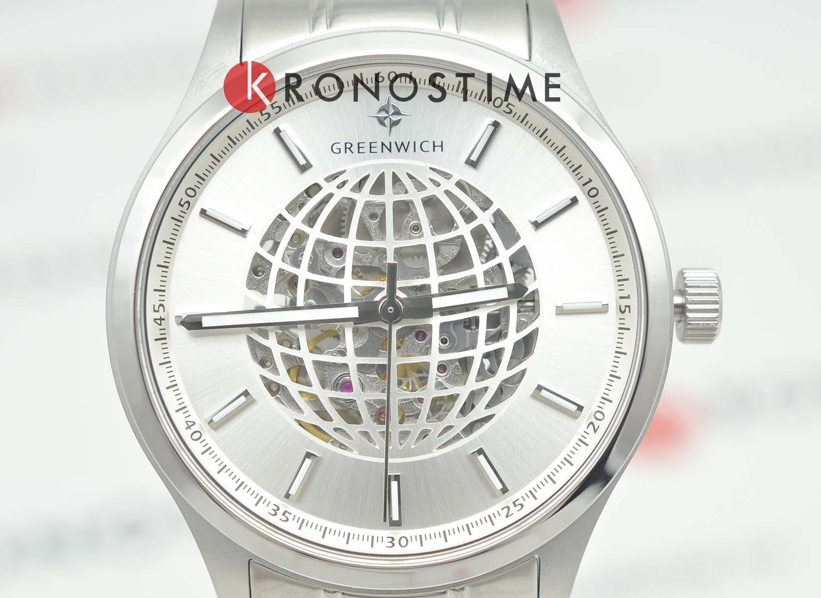 Greenwich Greenwich Globe GW 056.10.33,  сша мужские часы на браслете нержавеющая сталь боковой вид